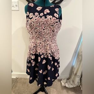 Jella couture navy and floral dress. Size M.
